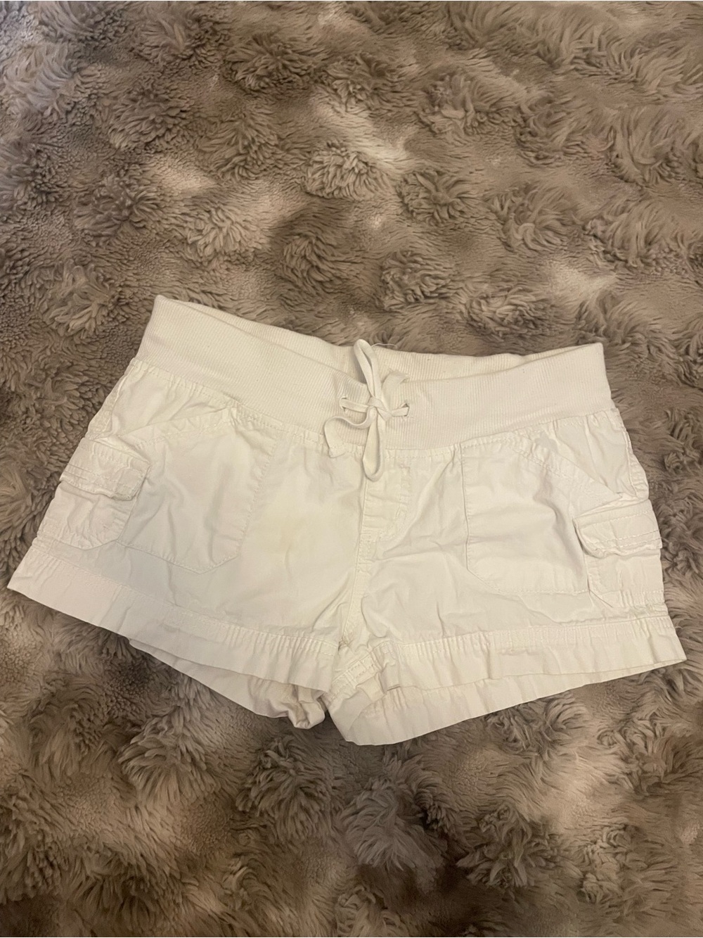 Vintage OP Women’s White Drawstring Cargo Shorts